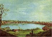 Alvan Fisher Providence from Across the Cove painting